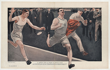La dernière foulée du record de l’heure de Bouin, 1913 La dernière foulée du record de l’heure de Bouin, 1913