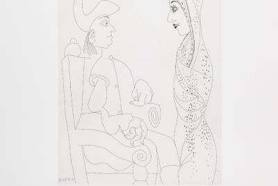 Planche 33, 12 avril 1970 © Succession Picasso 2025 - Agrandir l'image 3 sur 3, fenêtre modale